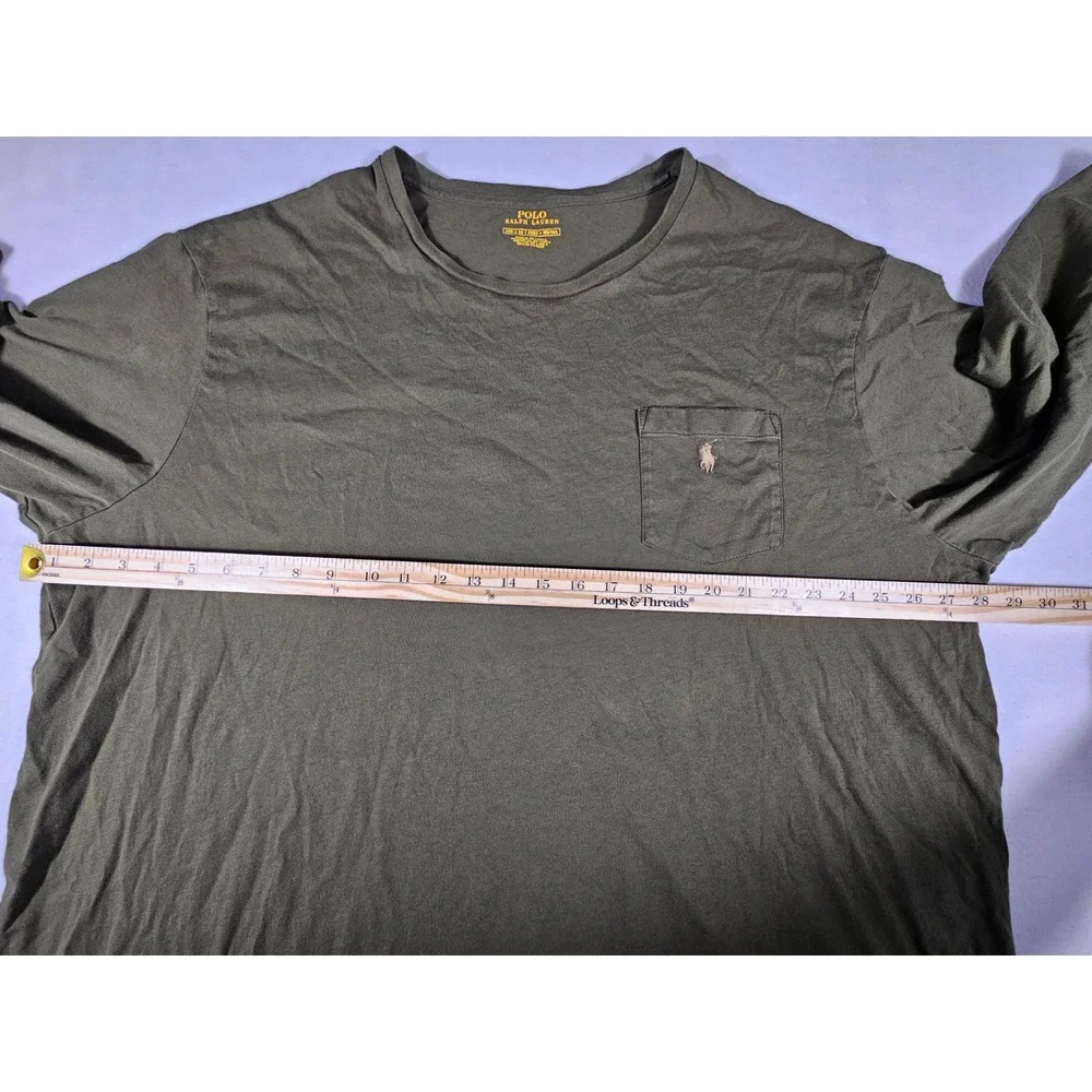Polo Ralph Lauren Mens 3XB Olive Green Heather Short Sleeve Pony Logo‎ T-Shirt